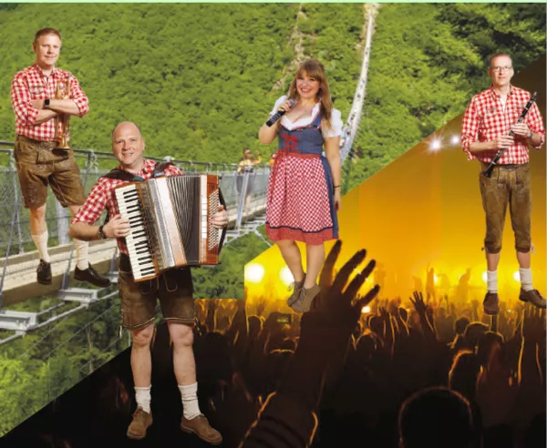 Quartettbesetzung im zünftigen Gewand