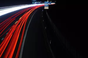 Autobahn A5 Langzeitbelichtet