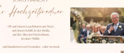 Titelbild Hochzeitsredner- Trauerredner- Veranstaltungsredner - Freier Redner Soltau