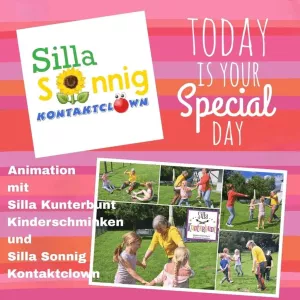 Kombinieren Sie Clownsnase und Schminkpinsel