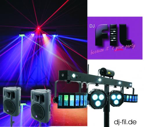 immer Inklusive: LED-Laser-Effekt und 2x 1100 Watt Lautsprecher
