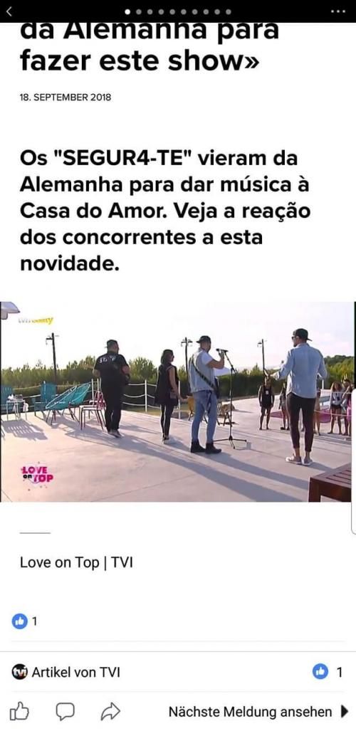 Auftritt Reality Show (Love On Top Portugal)